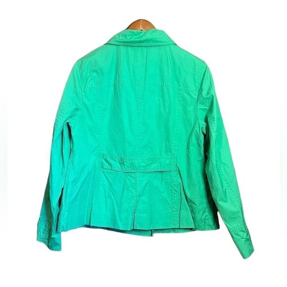 L.L.bean green double button spring coat - Picture 4 of 9